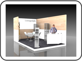 Lounge Messestand Call Center World Berlin
